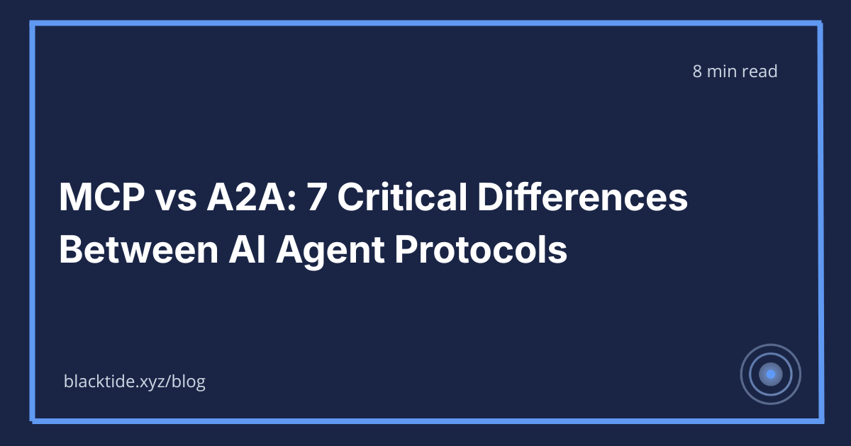MCP vs A2A: 7 Critical Differences Between AI Agent Protocols