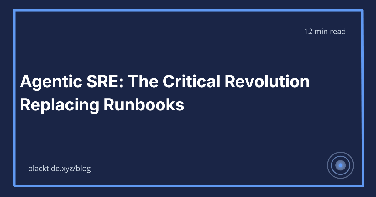 Agentic SRE: The Critical Revolution Replacing Runbooks in 2026